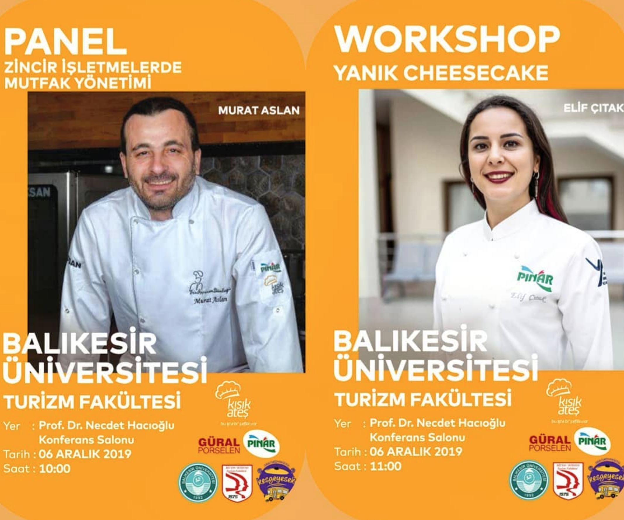 "Zincir İşletmelerde Mutfak Yönetimi" Panel ve "Yanık Cheesecake" Workshopu