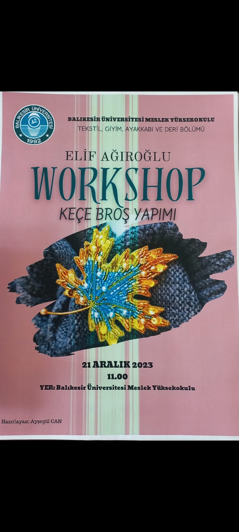 WORKSHOP-KEÇE BROŞ YAPIMI 1