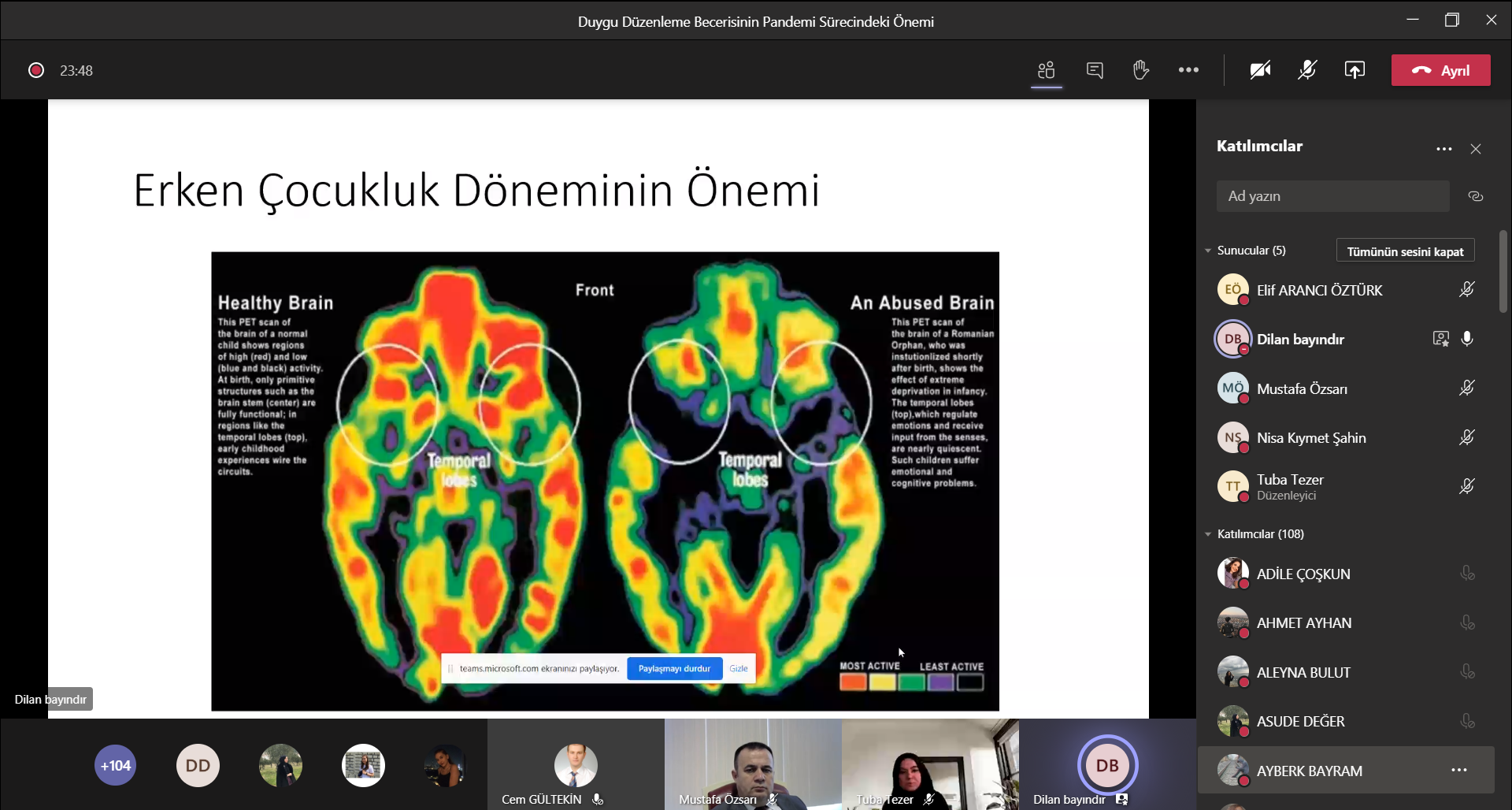“Duygu Düzenleme Becerisinin Pandemi Sürecindeki Önemi” konulu çevrimiçi konferans düzenlendi. 8