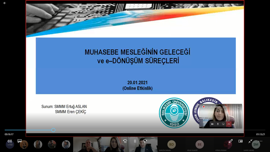 Muhasebe Mesleğinin Gelişimi ve E Dönüşüm Süreçleri Çevrimiçi Semineri