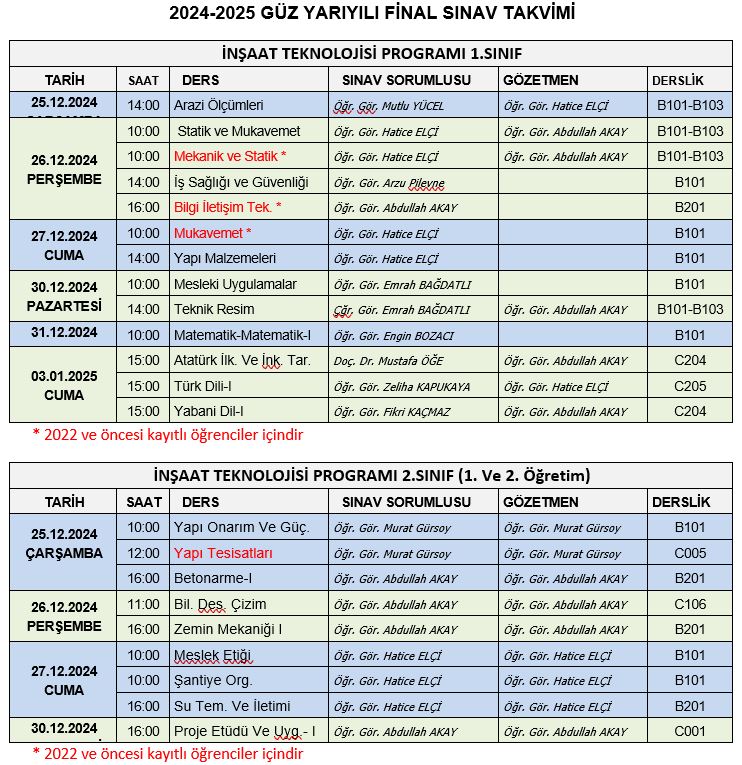 2024-2025 GÜZ DÖNEMİ FİNAL PROGRAMI 1