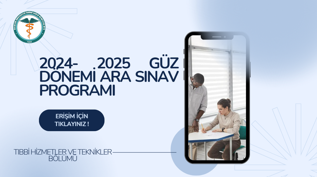 2024- 2025 Eğitim- Öğretim Yılı Güz Dönemi Ara Sınav Programı 1