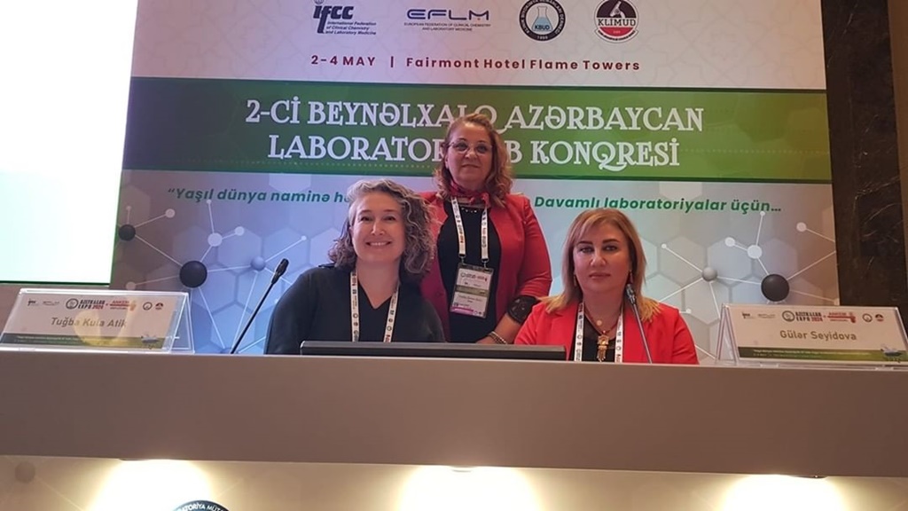 Fakültemiz Tıbbi Mikrobiyoloji Anabilim Dalı Öğretim Üyesi Doç.Dr. Tuğba Kula Atik, Azerbaycan Bakü’de düzenlenen 2-ci Beynəlxalq Azərbaycan Laborator Tibb Konqresi’nde Fakültemizi temsil etti.