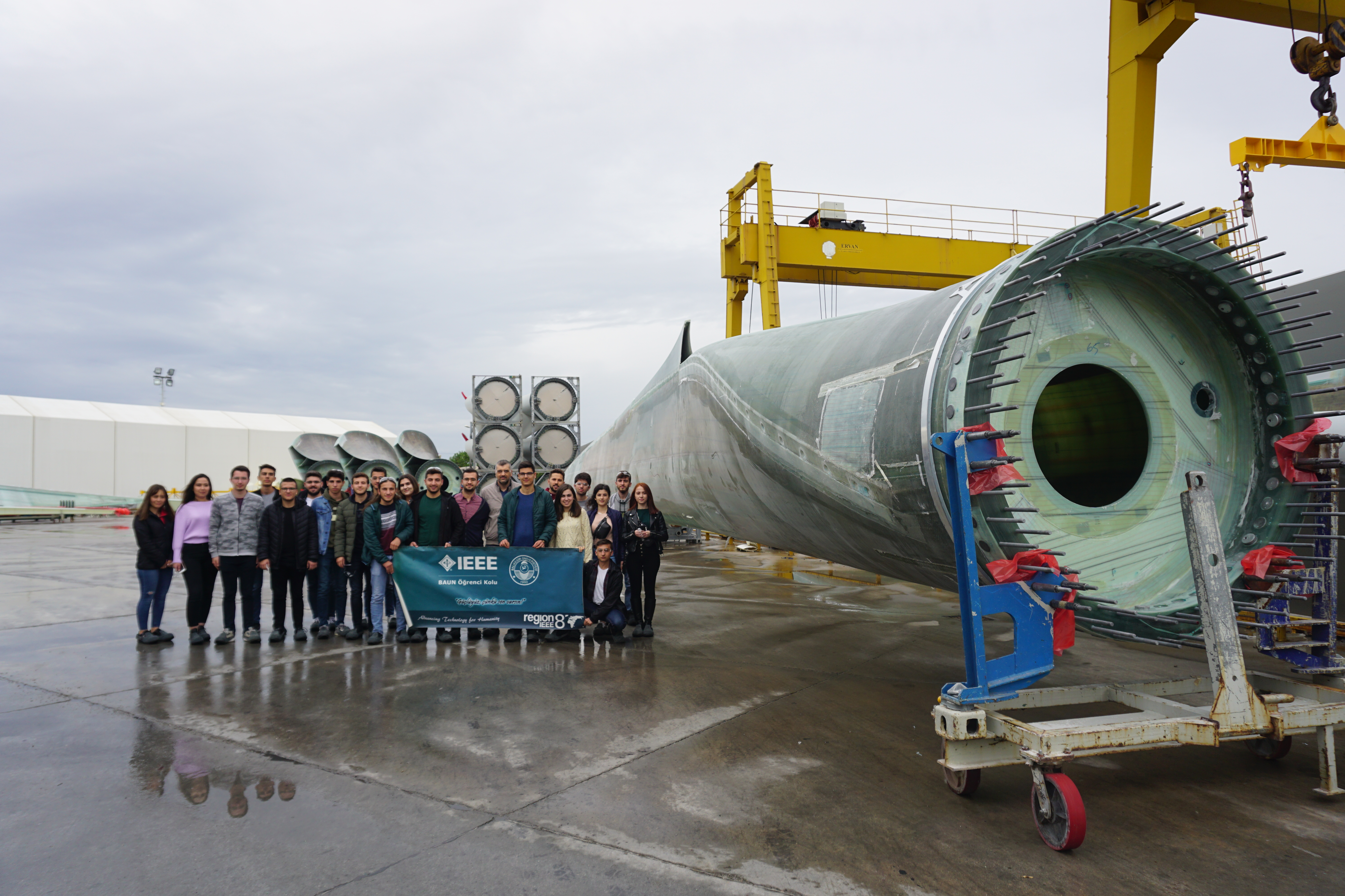 IEEE BAUN Öğrenci Topluluğu Enercon Aero Rüzgar Endüstrisi A.Ş.’ye teknik gezi düzenledi