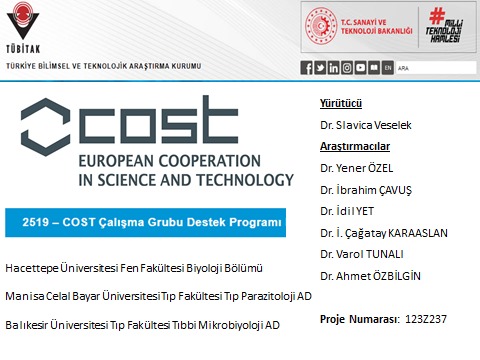 Fakültemiz Tıbbi Mikrobiyoloji Anabilim Dalında görevli Dr. Öğr. Üyesi Yener Özel’in de içinde bulunduğu TUBİTAK 2519 COST ÇALIŞMA GRUBU DESTEK PROGRAMI kapsamında değerlendirilen 123Z237 numaralı proje desteklenmek için kabul edildi