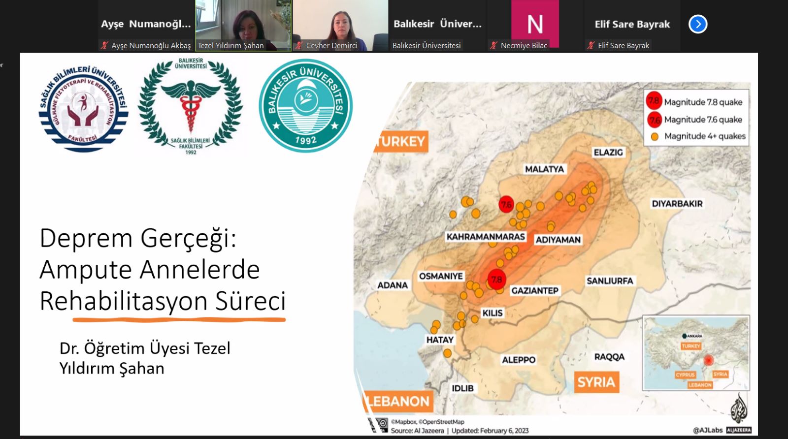 Deprem Gerçeği: Ampute Gebeler ve Anneler Webineri gerçekleştirildi.