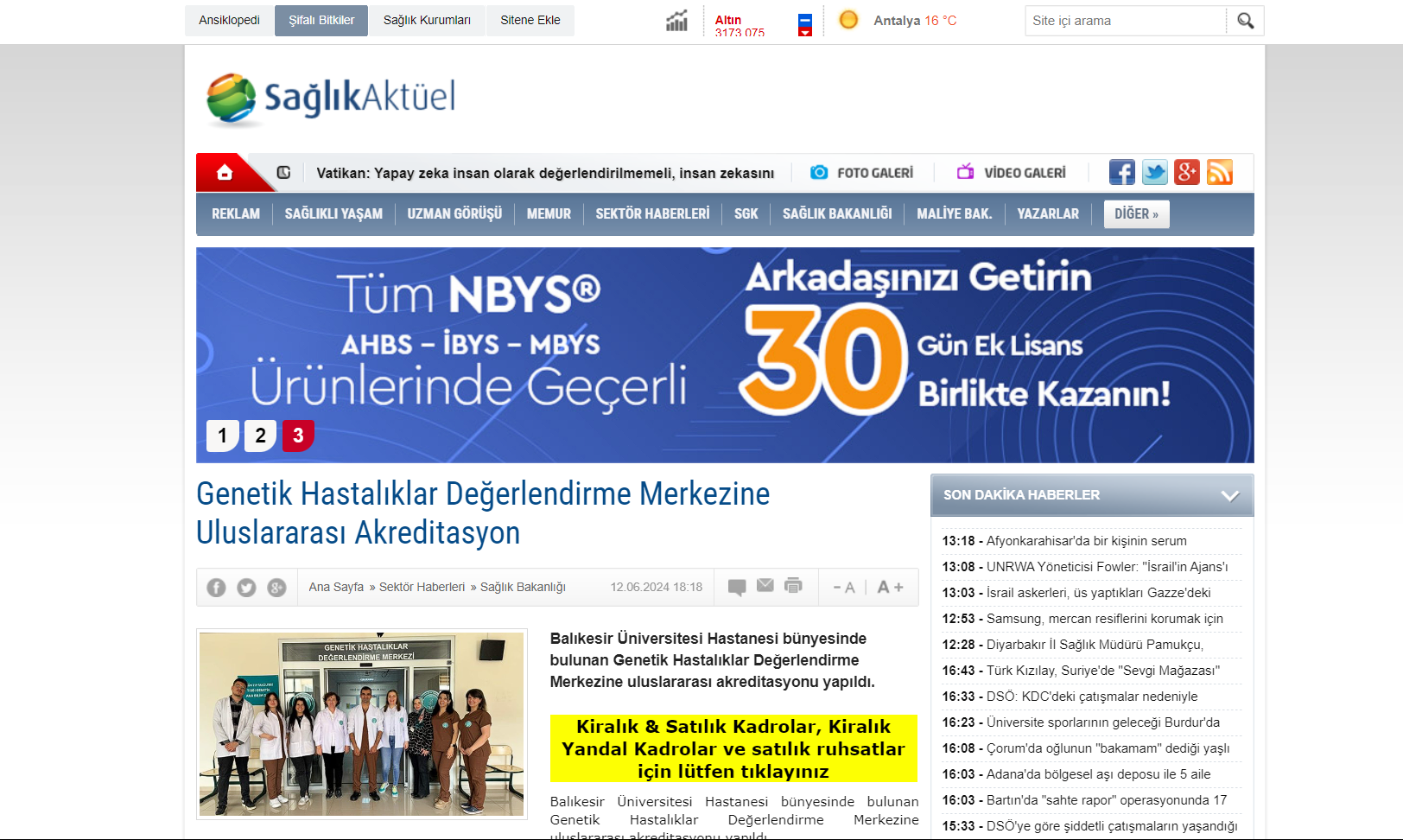 Balıkesir de İki Hastaya Meme Koruyucu Cerrahi Ameliyat
