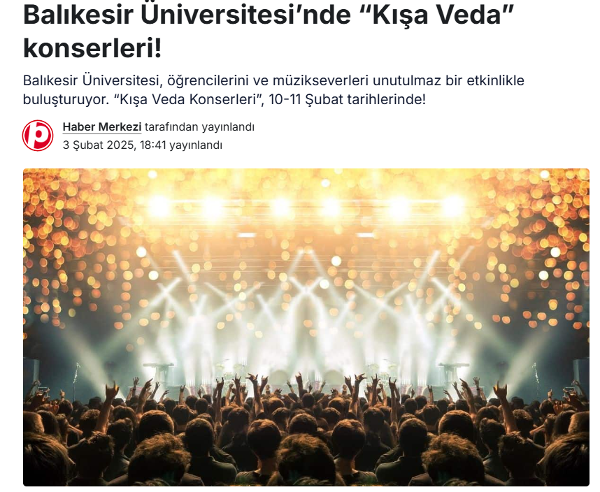 Balıkesir Üniversitesi nde Kışa Veda konserleri!