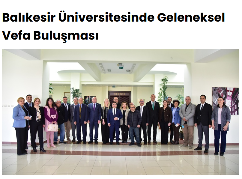 Balıkesir Üniversitesinde Geleneksel Vefa Buluşması