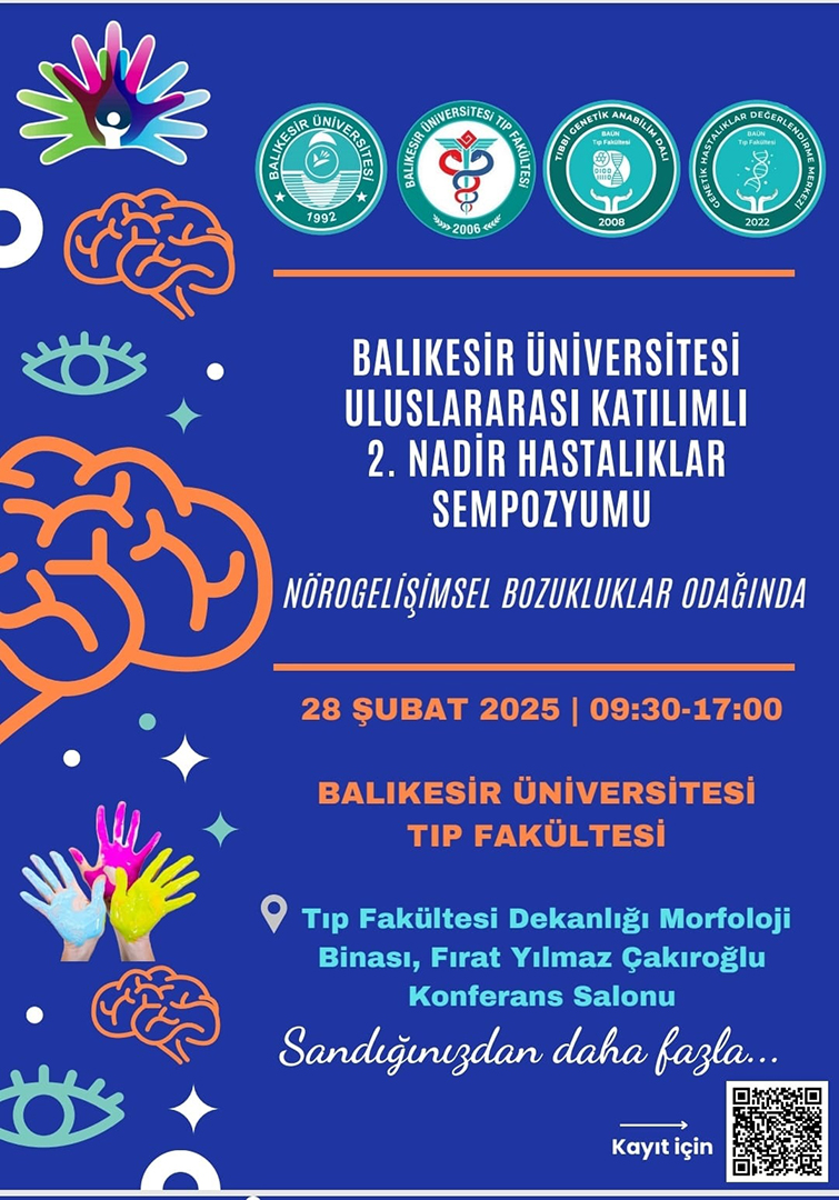 Balıkesir Üniversitesi Uluslararası Katılımlı 2. Nadir Hastalıklar Sempozyum Duyurusu 1