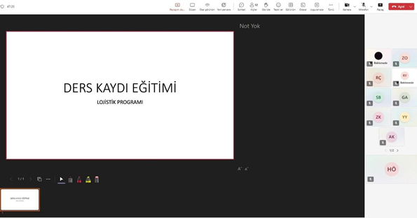 Online Ders Kayıt ve Seçim Bilgilendirme Toplantısı Düzenlendi