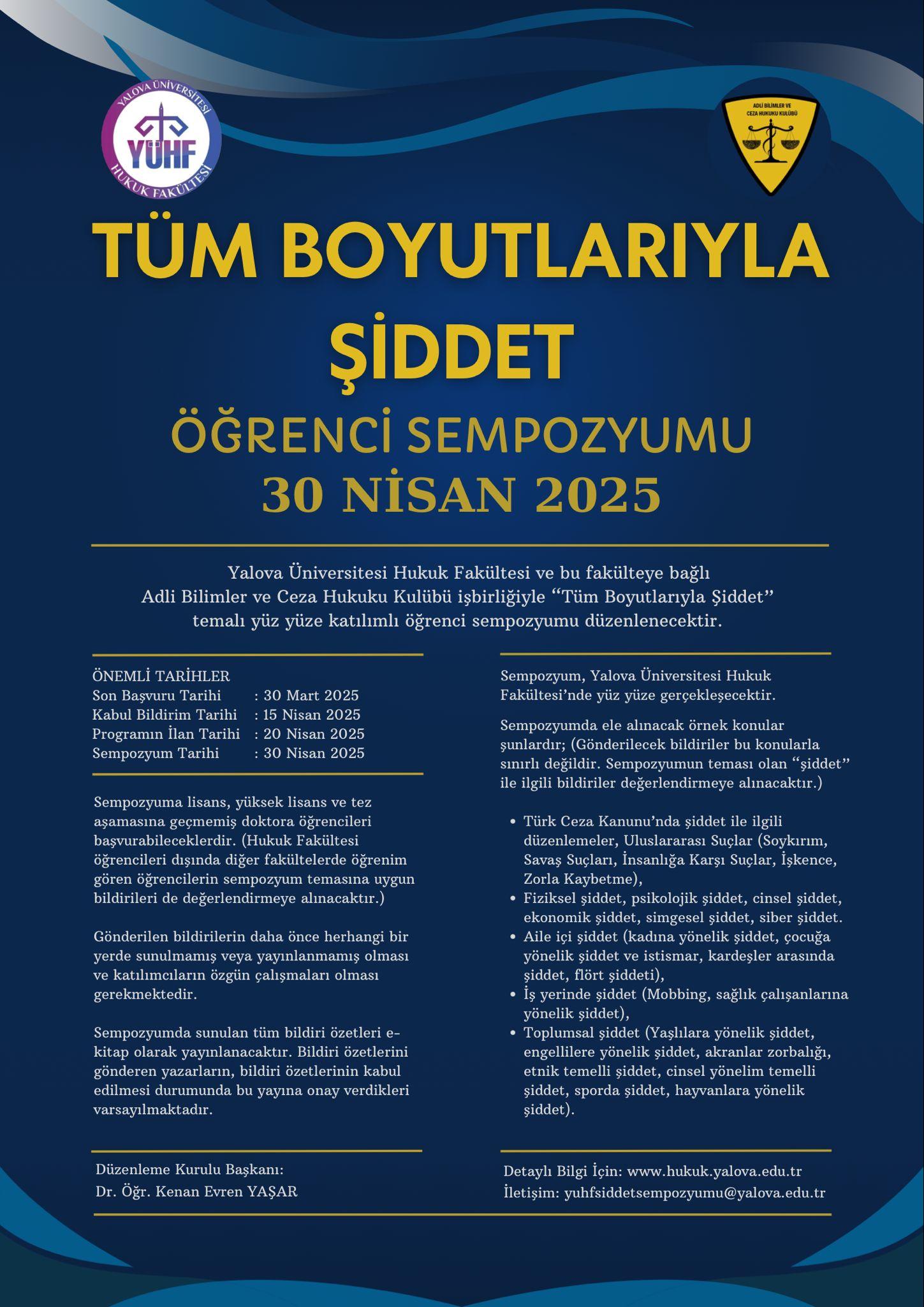 Tüm Boyutları İle Şiddet Öğrenci Sempozyumu Hakkında 1