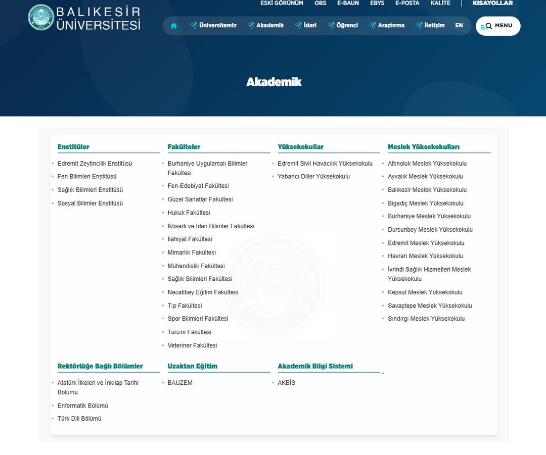 BAÜN ün Yeni Web Sitesi Yayında: Dinamik, Mobil Uyumlu ve Yapay Zeka Destekli 3