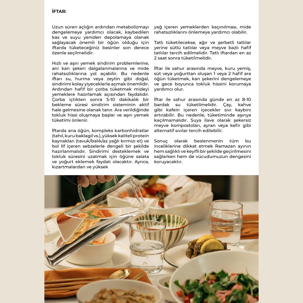Akademisyenlerimizden: "Ramazan Ayında Beslenme" 3
