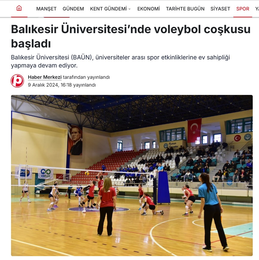 Balıkesir Üniversitesi nde Voleybol Coşkusu Başladı