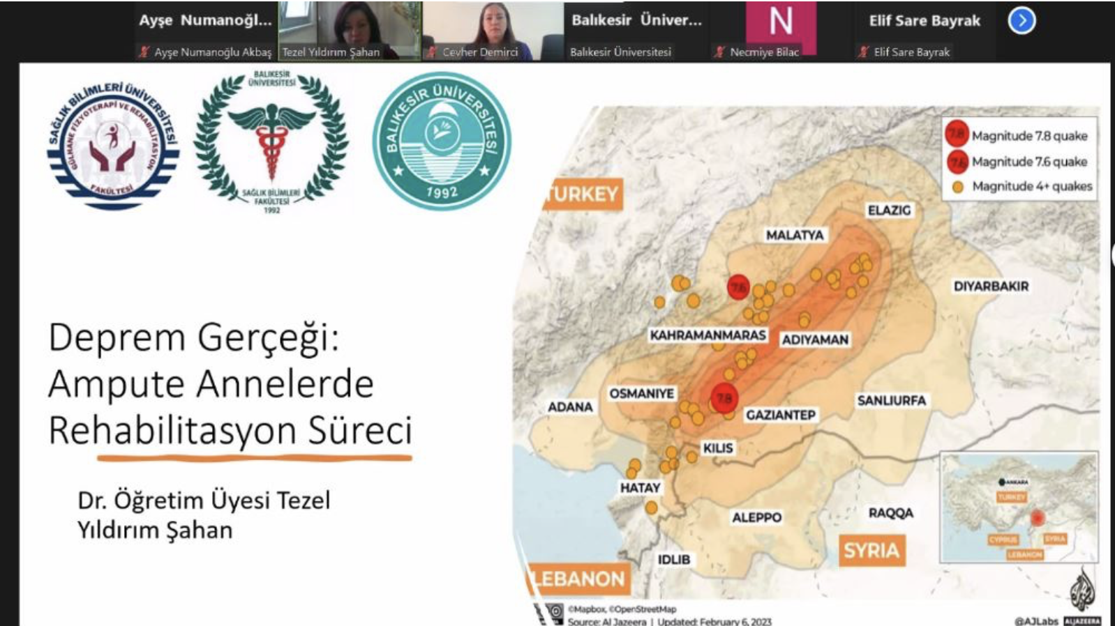 Deprem Gerçeği: Ampute Gebeler ve Anneler Webineri gerçekleştirildi.