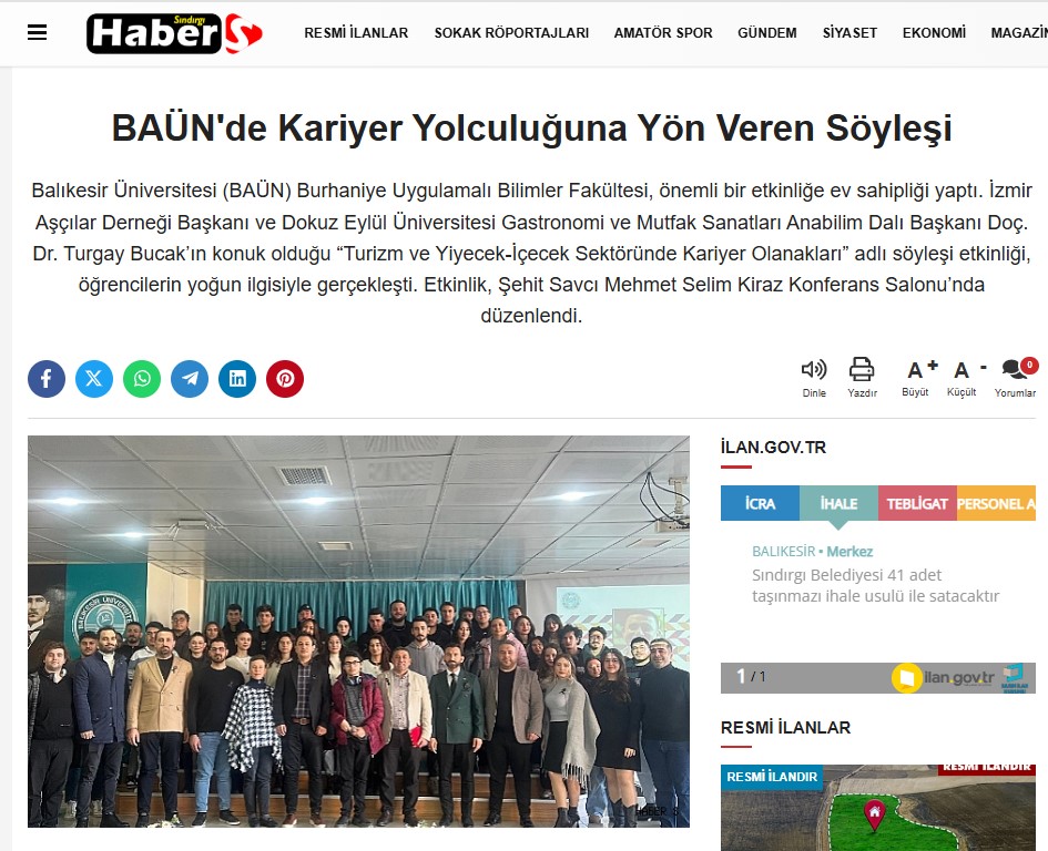 BAÜN'de Kariyer Yolculuğuna Yön Veren Söyleşi