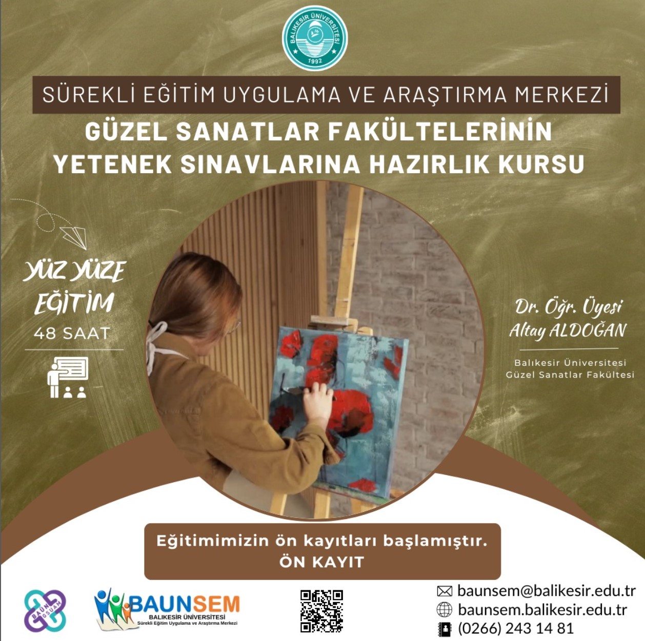 Güzel Sanatlar Fakülteleri için Yetenek Sınavı Hazırlık Kursu 1