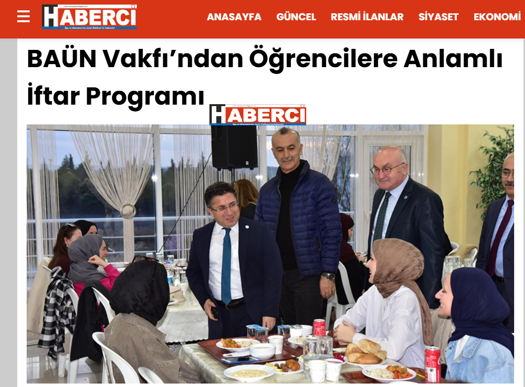 BAÜN Vakfı’ndan Öğrencilere Anlamlı İftar Programı