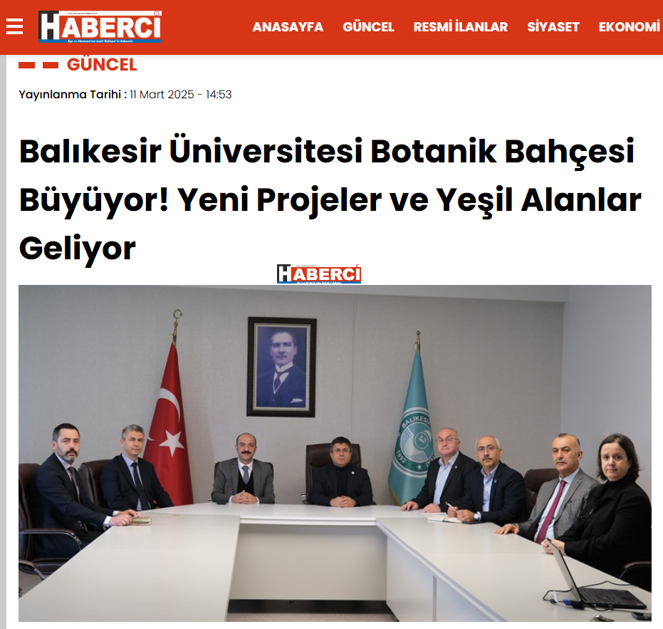 Balıkesir Üniversitesi Botanik Bahçesi Büyüyor! Yeni Projeler ve Yeşil Alanlar Geliyor