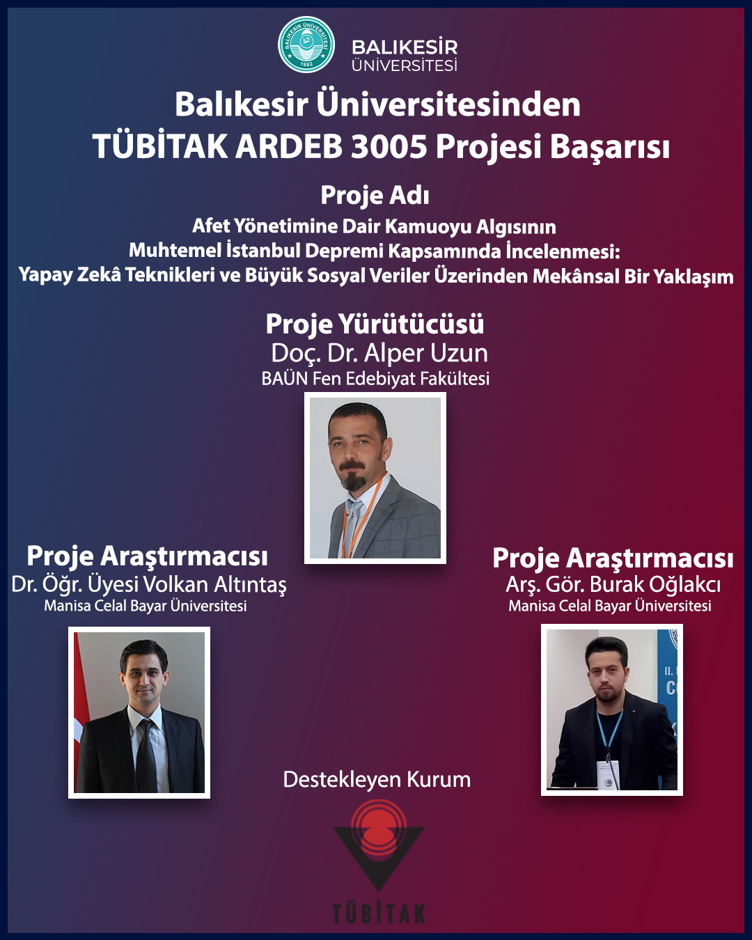Balıkesir Üniversitesi Akademisyeninden, Olası İstanbul Depreminin Kamuoyu Algısına Yönelik Yapay Zekâ Destekli Araştırma 3