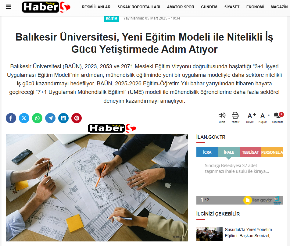 Balıkesir Üniversitesi, Yeni Eğitim Modeli ile Nitelikli İş Gücü Yetiştirmede Adım Atıyor