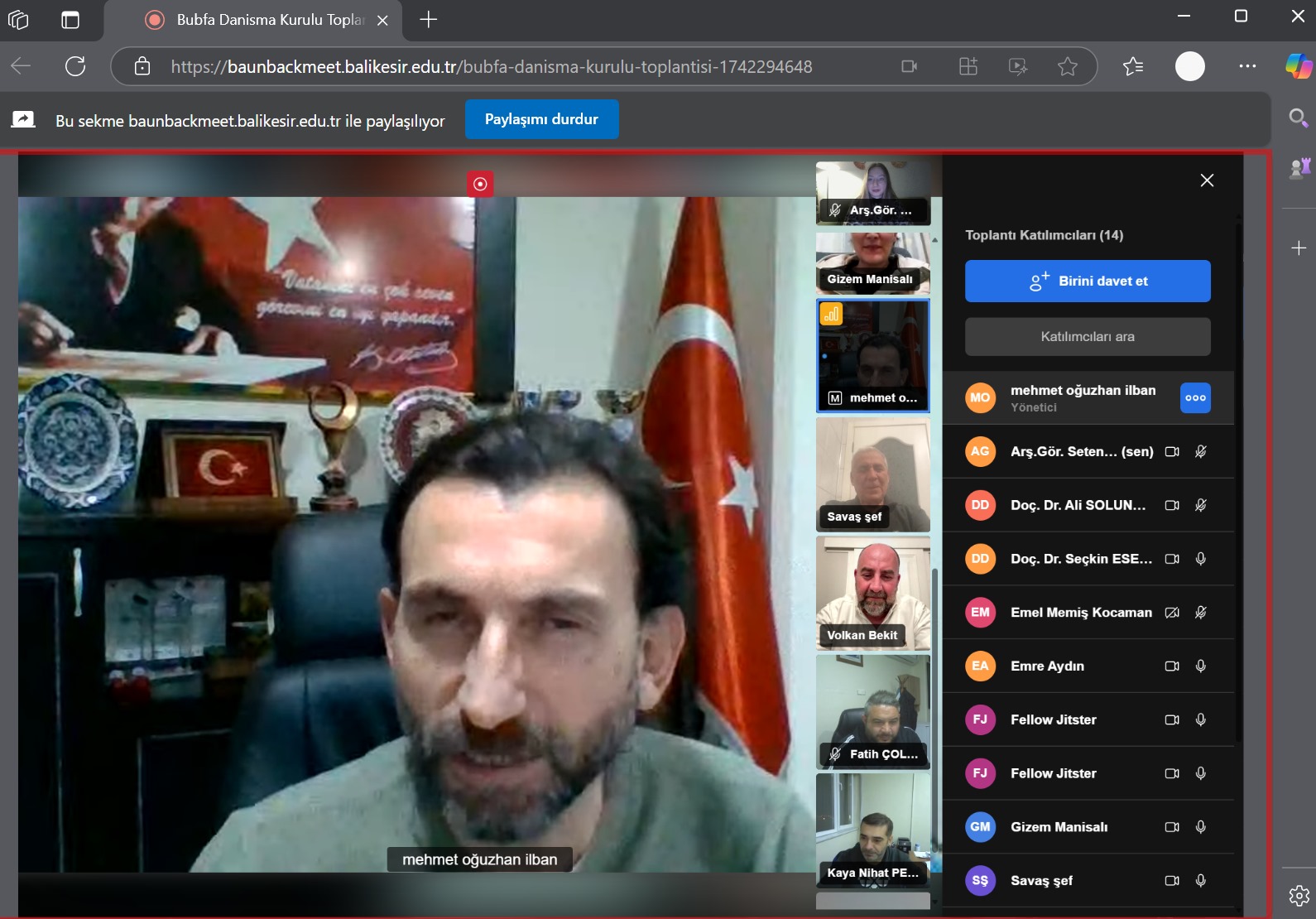 FakültemizGastronomi ve Mutfak Sanatları Bölümü Danışma Kurulu Toplantısı 1