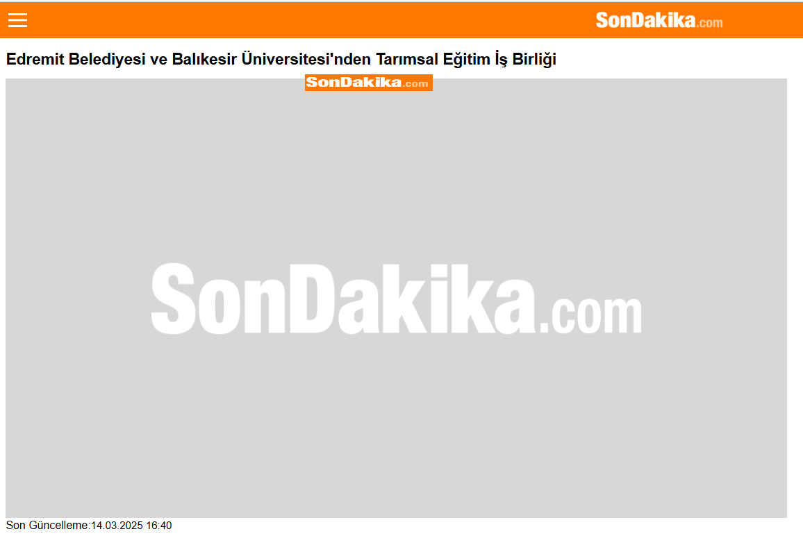 Edremit Belediyesi ve Balıkesir Üniversitesi'nden Tarımsal Eğitim İş Birliği