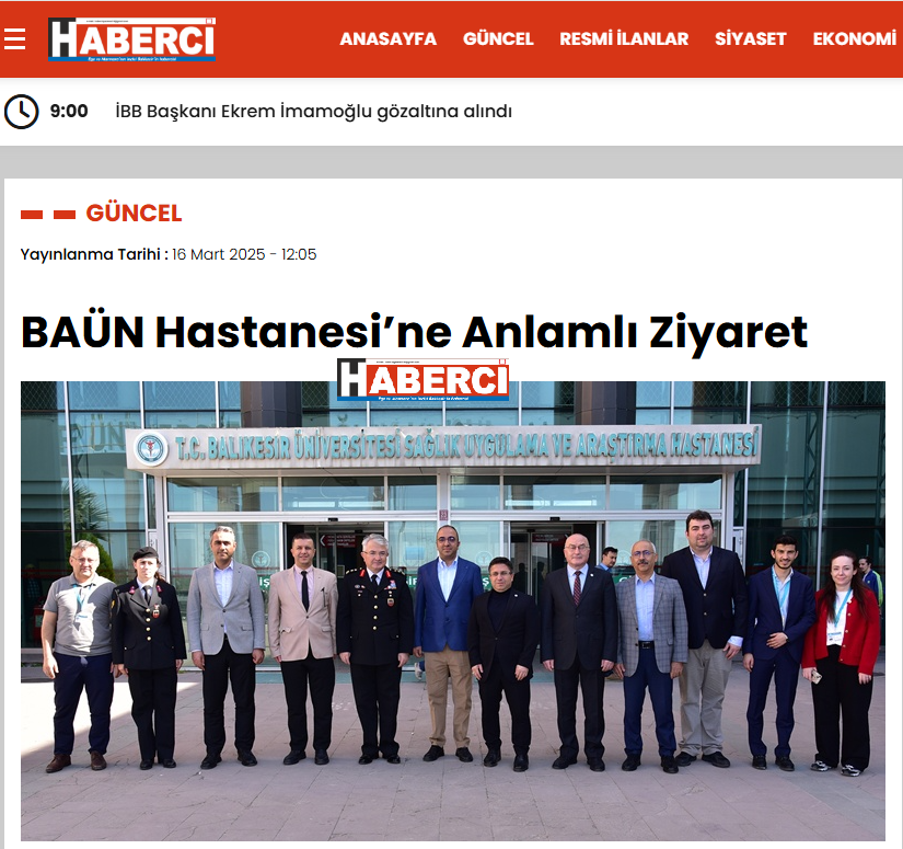 BAÜN Hastanesi’ne Anlamlı Ziyaret.