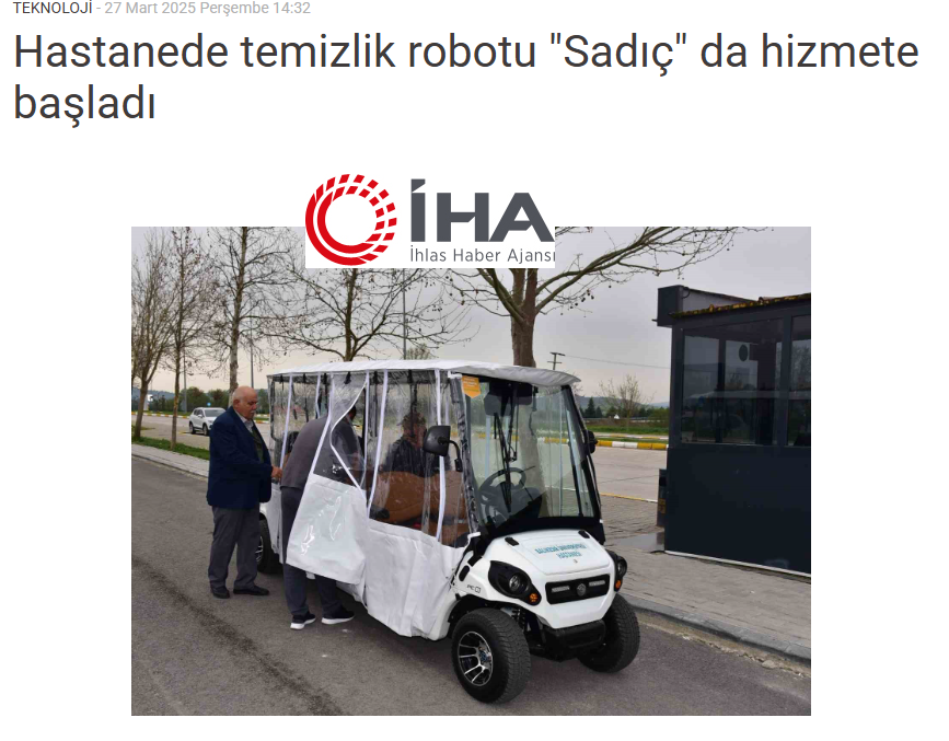Hastanede temizlik robotu "Sadıç" da hizmete başladı.