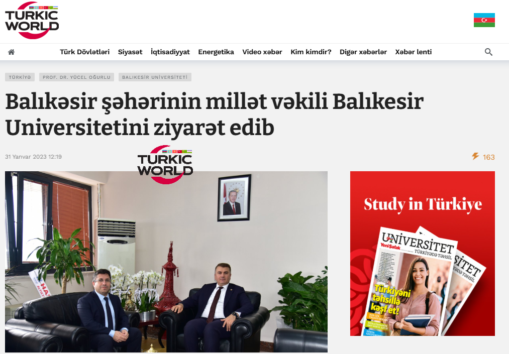 Balıkesir Şehirinin Millet Vekili Balıkesir Üniversitesini Ziyaret Edip 