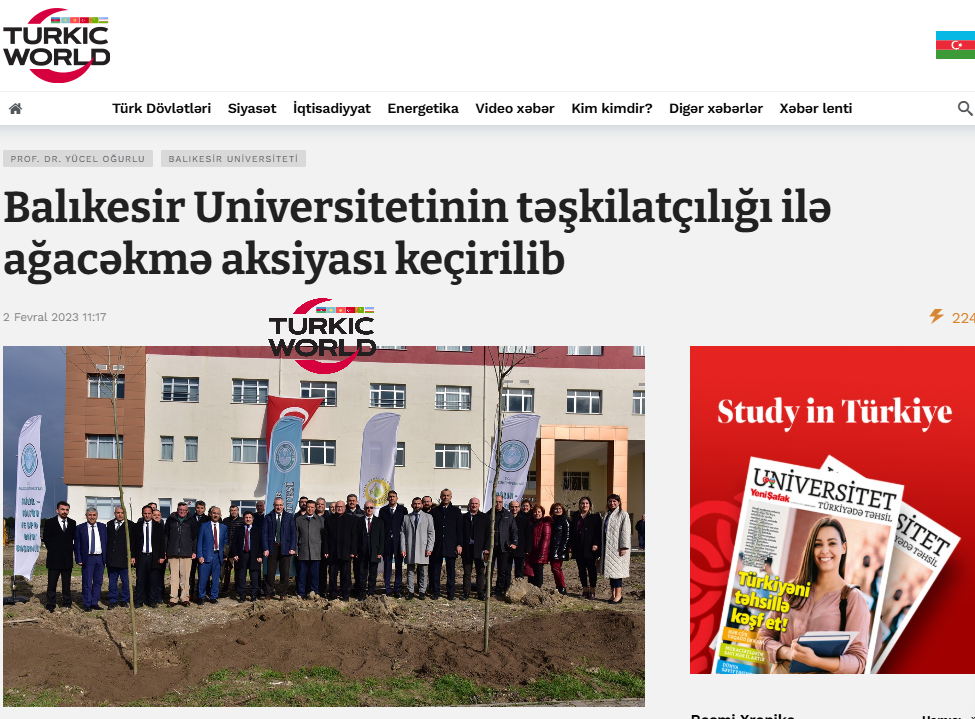 Balıkesir Üniversitesi Teşkilatcılığı ila ağacakma aksiyası keçirilip