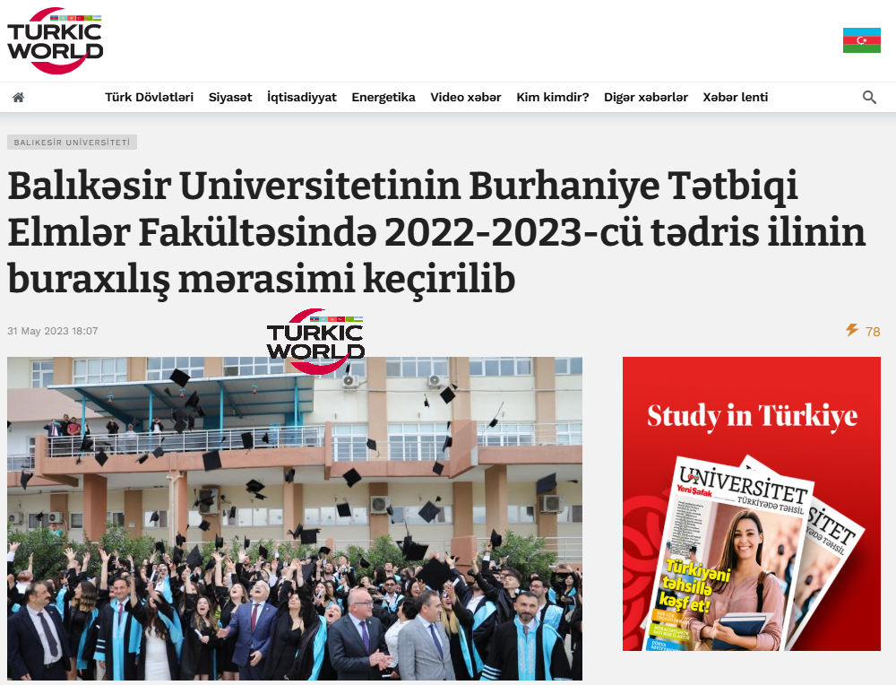 Elmler Fakültesinde 2022-2023-cü tadris ilinin buraxılış marasimi keçirilib 