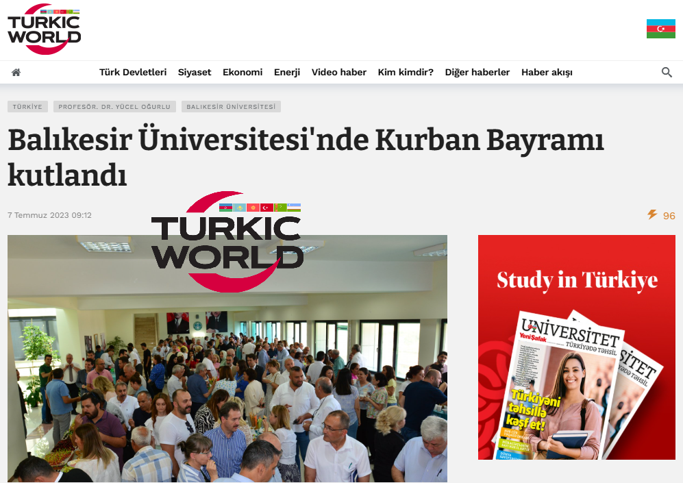 Balıkesir Üniversitesi'nde Kurban Bayramı kutlandı 