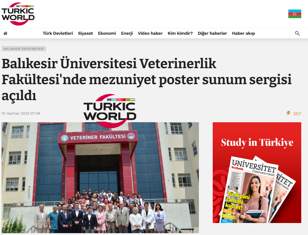 Balıkesir Üniversitesi Veterinerlik Fakültesi'nde mezuniyet poster sunum sergisi açıldı