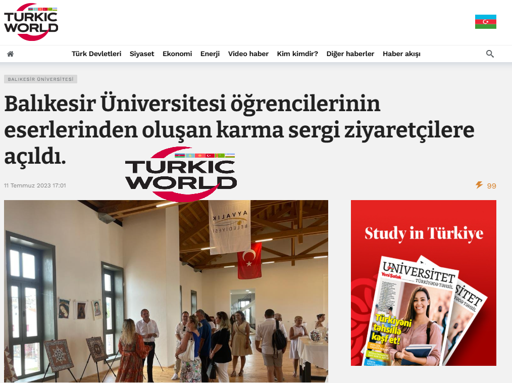Balıkesir Üniversitesi öğrencilerinin eserlerinden oluşan karma sergi ziyaretçilere açıldı.