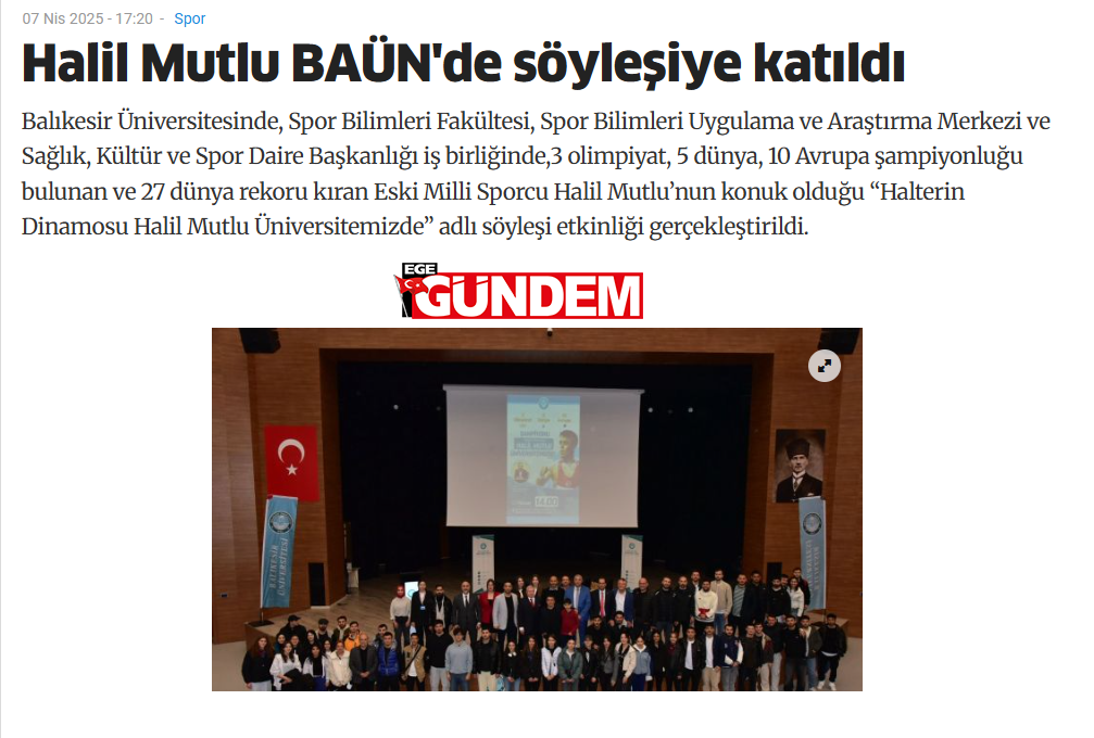 Halil Mutlu BAÜN'de söyleşiye katıldı.