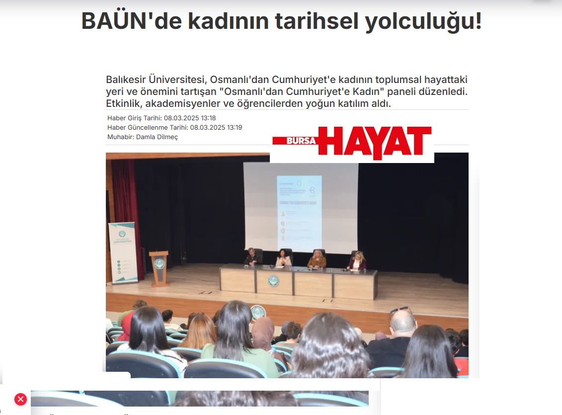 BAÜN'de kadının tarihsel yolculuğu!