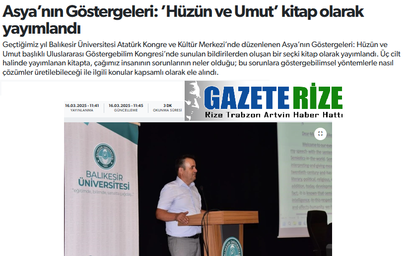 Asya’nın Göstergeleri: ’Hüzün ve Umut’ kitap olarak yayımlandı
