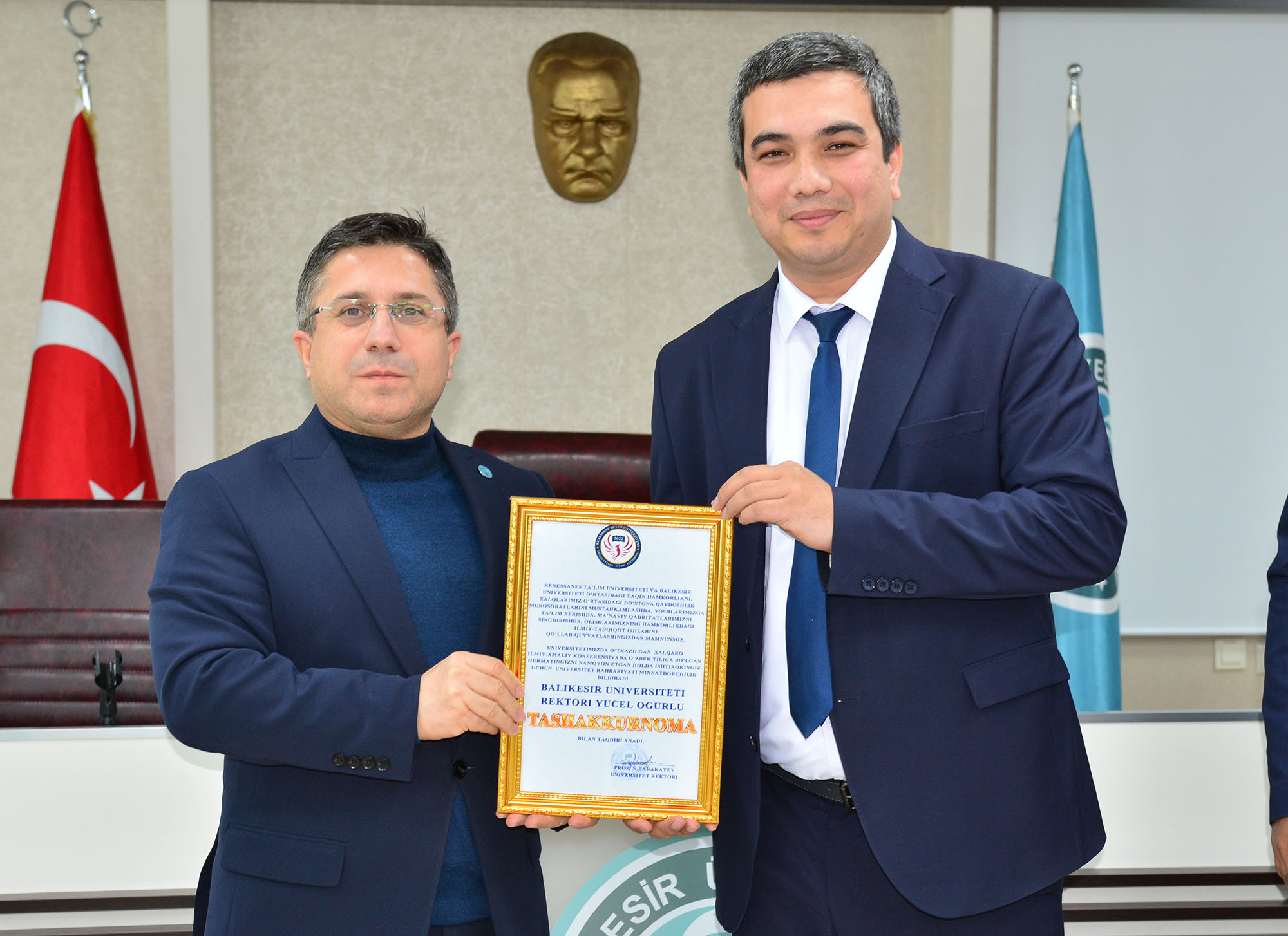 BAÜN’de Akademik Programa Katılan Özbekistanlı Akademisyenlere Sertifikaları Takdim Edildi 8