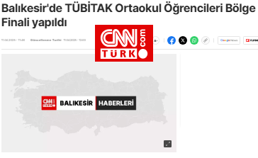 Balıkesir'de TÜBİTAK Ortaokul Öğrencileri Bölge Finali yapıldı.