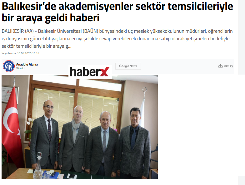 Balıkesir’de akademisyenler sektör temsilcileriyle bir araya geldi.