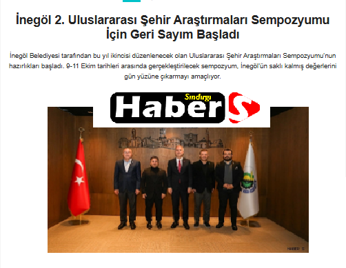 İnegöl 2. Uluslararası Şehir Araştırmaları Sempozyumu İçin Geri Sayım Başladı.