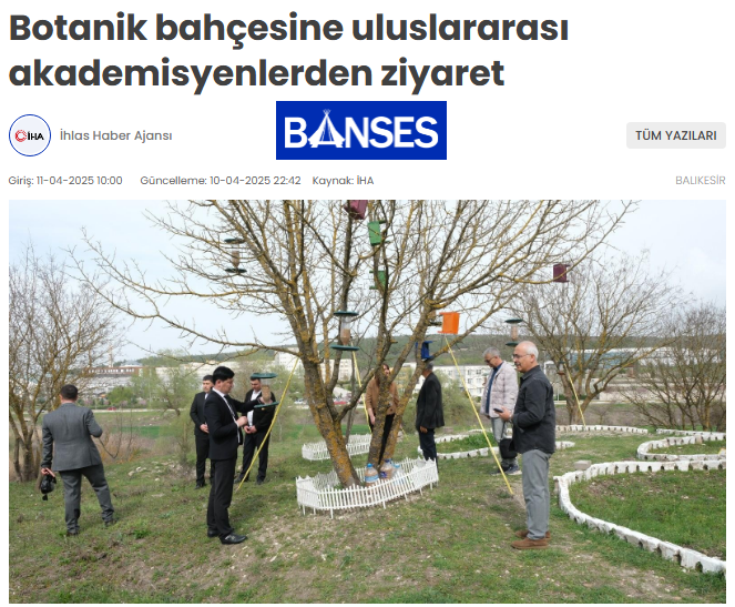 Botanik bahçesine uluslarası akademisyenlerden ziyaret.