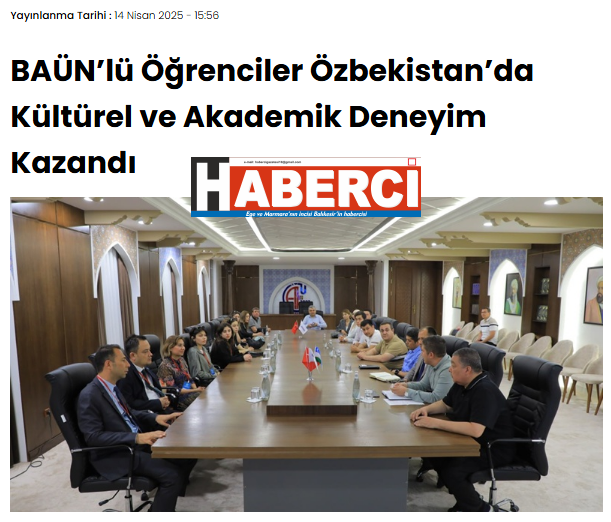BAÜN’lü Öğrenciler Özbekistan’da Kültürel ve Akademik Deneyim Kazandı.