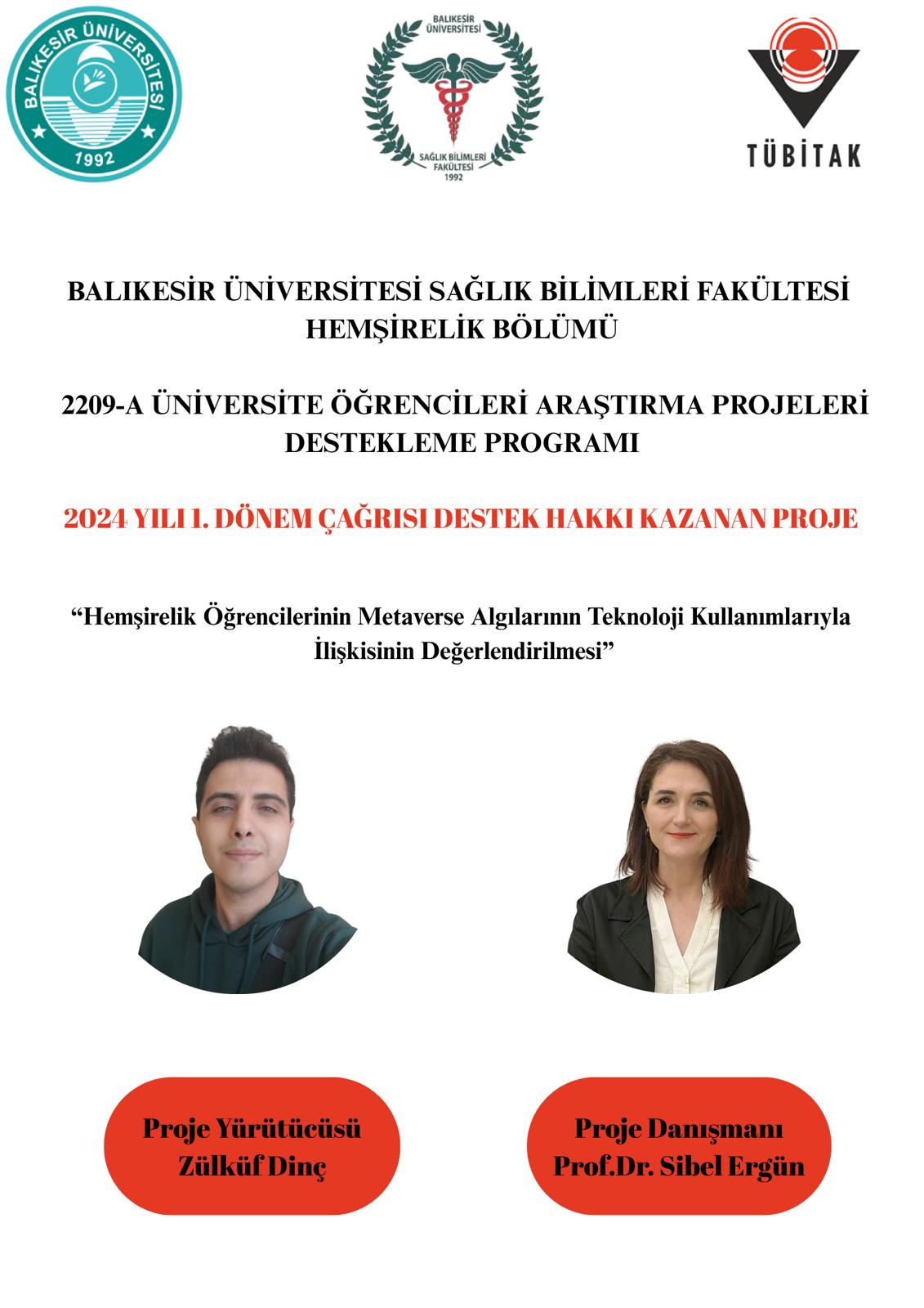 HEMSIRELIK BÖLÜMÜ HOCALARIMIZIN VE ÖĞRENCİLERİMİZİN 2209-A ÜNIVERSİTE ÖGRENCİLERİ ARASTIRMA PROJELERİ BAŞARISI 1