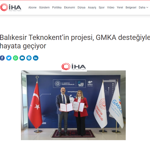 Balıkesir Teknokent’in projesi, GMKA desteğiyle hayata geçiyor