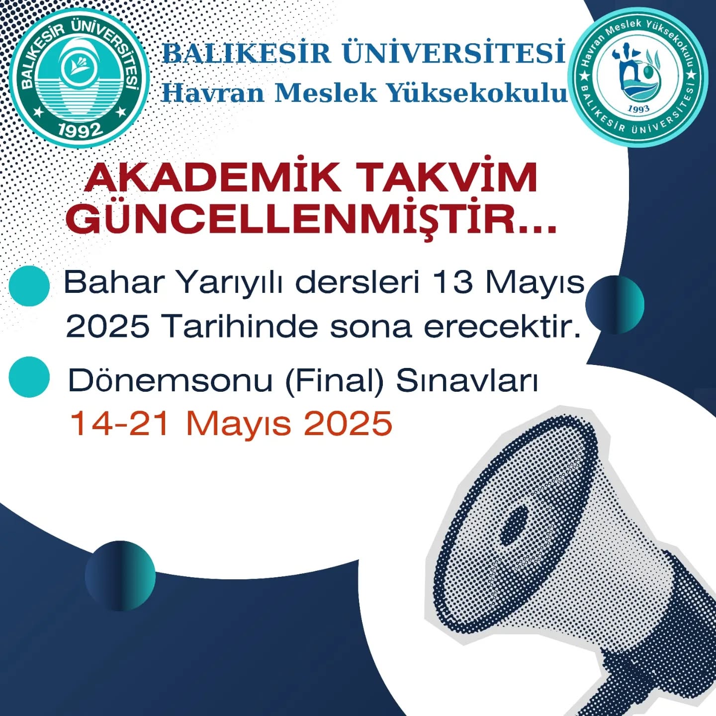 Akademik Takvim Güncellenmiştir 1