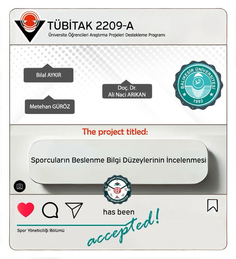 Spor Yöneticiliği Bölümü Öğrencilerinin TÜBİTAK Başarısı 1