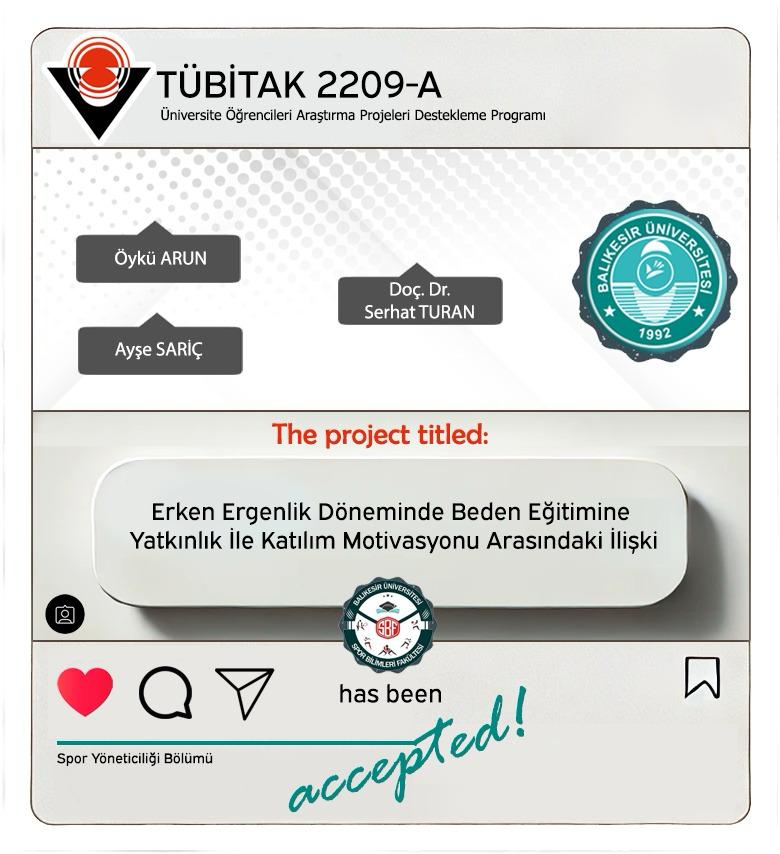 Spor Yöneticiliği Bölümü Öğrencilerinin TÜBİTAK Başarısı 6